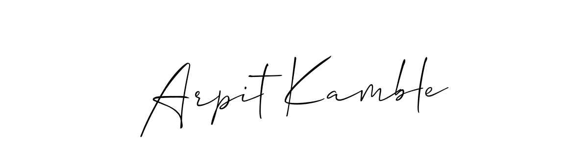 Design your own signature with our free online signature maker. With this signature software, you can create a handwritten (Allison_Script) signature for name Arpit Kamble. Arpit Kamble signature style 2 images and pictures png