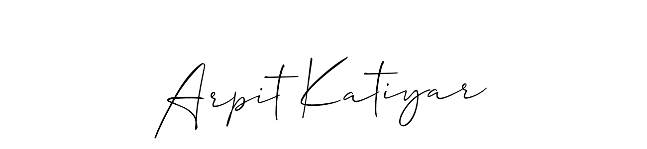 How to Draw Arpit Katiyar signature style? Allison_Script is a latest design signature styles for name Arpit Katiyar. Arpit Katiyar signature style 2 images and pictures png