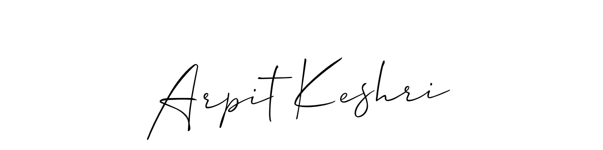 How to make Arpit Keshri name signature. Use Allison_Script style for creating short signs online. This is the latest handwritten sign. Arpit Keshri signature style 2 images and pictures png