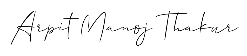 Design your own signature with our free online signature maker. With this signature software, you can create a handwritten (Allison_Script) signature for name Arpit Manoj Thakur. Arpit Manoj Thakur signature style 2 images and pictures png
