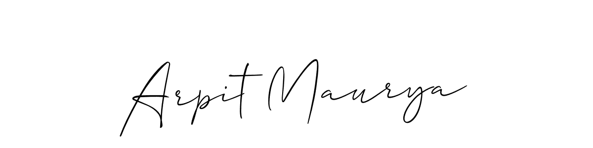 Arpit Maurya stylish signature style. Best Handwritten Sign (Allison_Script) for my name. Handwritten Signature Collection Ideas for my name Arpit Maurya. Arpit Maurya signature style 2 images and pictures png