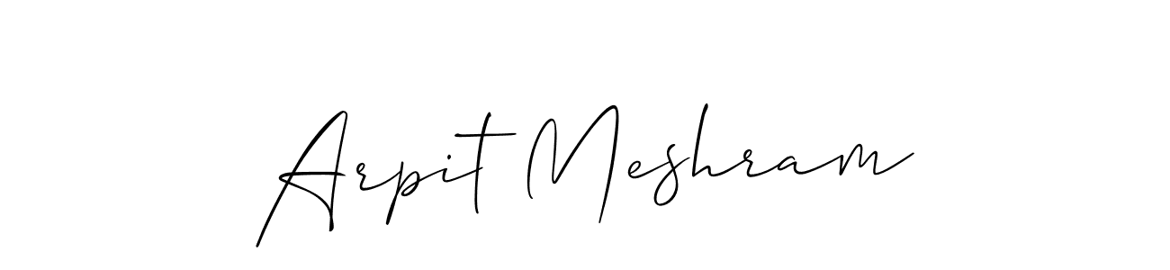 Create a beautiful signature design for name Arpit Meshram. With this signature (Allison_Script) fonts, you can make a handwritten signature for free. Arpit Meshram signature style 2 images and pictures png