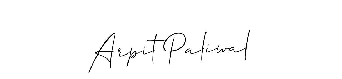 Design your own signature with our free online signature maker. With this signature software, you can create a handwritten (Allison_Script) signature for name Arpit Paliwal. Arpit Paliwal signature style 2 images and pictures png