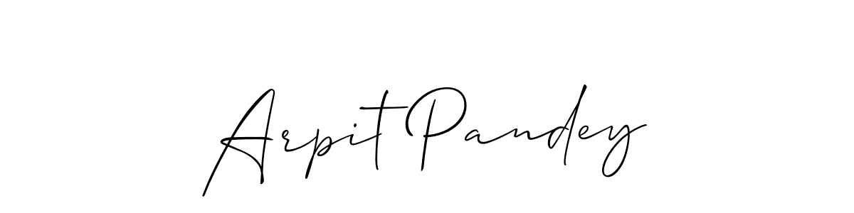 Design your own signature with our free online signature maker. With this signature software, you can create a handwritten (Allison_Script) signature for name Arpit Pandey. Arpit Pandey signature style 2 images and pictures png