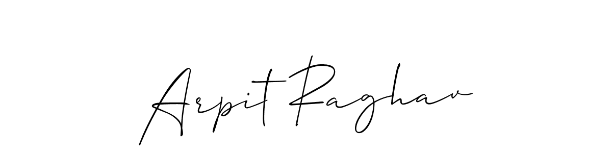 Create a beautiful signature design for name Arpit Raghav. With this signature (Allison_Script) fonts, you can make a handwritten signature for free. Arpit Raghav signature style 2 images and pictures png