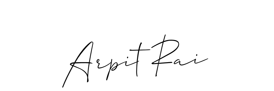 Also You can easily find your signature by using the search form. We will create Arpit Rai name handwritten signature images for you free of cost using Allison_Script sign style. Arpit Rai signature style 2 images and pictures png