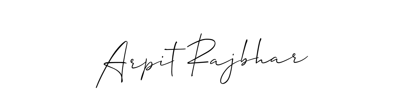 Use a signature maker to create a handwritten signature online. With this signature software, you can design (Allison_Script) your own signature for name Arpit Rajbhar. Arpit Rajbhar signature style 2 images and pictures png