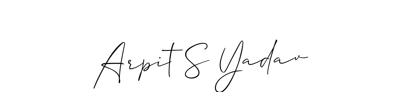 Arpit S Yadav stylish signature style. Best Handwritten Sign (Allison_Script) for my name. Handwritten Signature Collection Ideas for my name Arpit S Yadav. Arpit S Yadav signature style 2 images and pictures png