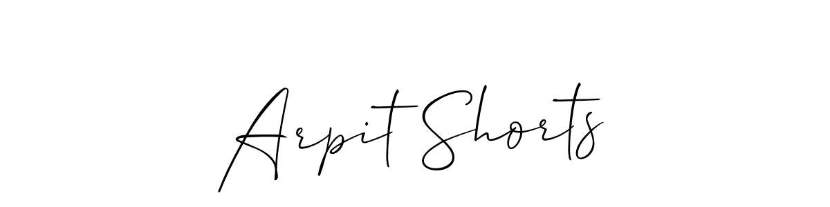 It looks lik you need a new signature style for name Arpit Shorts. Design unique handwritten (Allison_Script) signature with our free signature maker in just a few clicks. Arpit Shorts signature style 2 images and pictures png