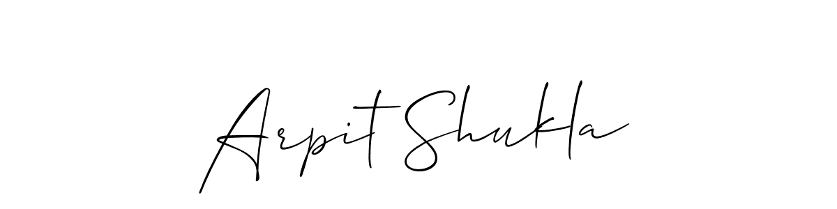 Also we have Arpit Shukla name is the best signature style. Create professional handwritten signature collection using Allison_Script autograph style. Arpit Shukla signature style 2 images and pictures png