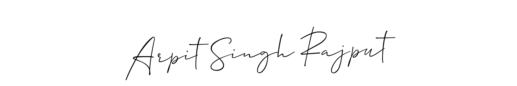if you are searching for the best signature style for your name Arpit Singh Rajput. so please give up your signature search. here we have designed multiple signature styles  using Allison_Script. Arpit Singh Rajput signature style 2 images and pictures png