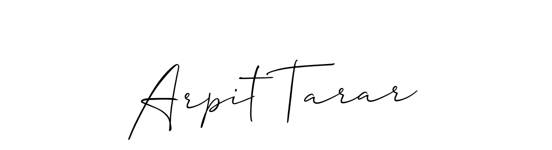 Make a short Arpit Tarar signature style. Manage your documents anywhere anytime using Allison_Script. Create and add eSignatures, submit forms, share and send files easily. Arpit Tarar signature style 2 images and pictures png