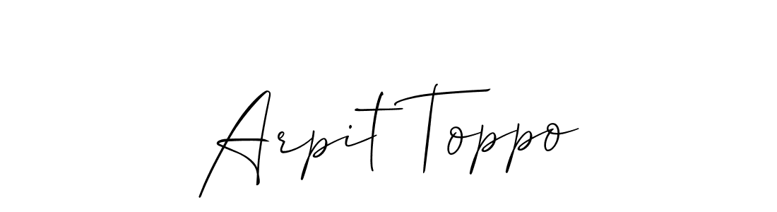 Here are the top 10 professional signature styles for the name Arpit Toppo. These are the best autograph styles you can use for your name. Arpit Toppo signature style 2 images and pictures png