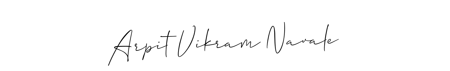 Arpit Vikram Navale stylish signature style. Best Handwritten Sign (Allison_Script) for my name. Handwritten Signature Collection Ideas for my name Arpit Vikram Navale. Arpit Vikram Navale signature style 2 images and pictures png