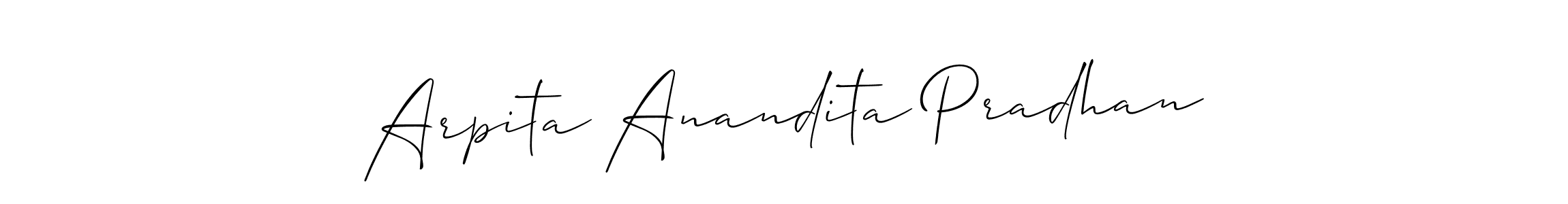 How to Draw Arpita Anandita Pradhan signature style? Allison_Script is a latest design signature styles for name Arpita Anandita Pradhan. Arpita Anandita Pradhan signature style 2 images and pictures png