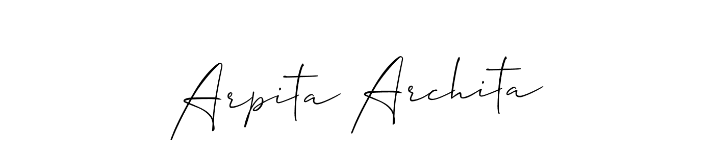 Use a signature maker to create a handwritten signature online. With this signature software, you can design (Allison_Script) your own signature for name Arpita Archita. Arpita Archita signature style 2 images and pictures png