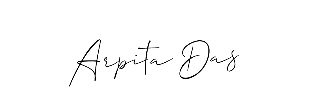 Use a signature maker to create a handwritten signature online. With this signature software, you can design (Allison_Script) your own signature for name Arpita Das. Arpita Das signature style 2 images and pictures png