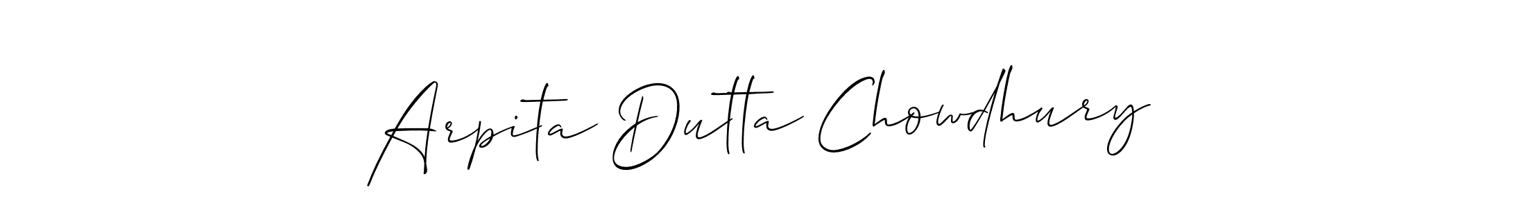 Also You can easily find your signature by using the search form. We will create Arpita Dutta Chowdhury name handwritten signature images for you free of cost using Allison_Script sign style. Arpita Dutta Chowdhury signature style 2 images and pictures png