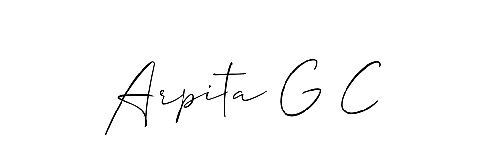 Once you've used our free online signature maker to create your best signature Allison_Script style, it's time to enjoy all of the benefits that Arpita G C name signing documents. Arpita G C signature style 2 images and pictures png