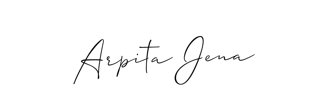 Arpita Jena stylish signature style. Best Handwritten Sign (Allison_Script) for my name. Handwritten Signature Collection Ideas for my name Arpita Jena. Arpita Jena signature style 2 images and pictures png