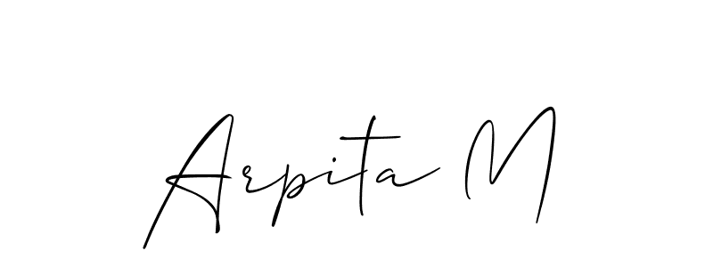 Make a beautiful signature design for name Arpita M. Use this online signature maker to create a handwritten signature for free. Arpita M signature style 2 images and pictures png