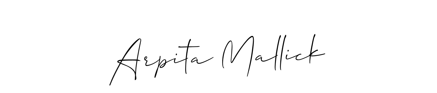 You can use this online signature creator to create a handwritten signature for the name Arpita Mallick. This is the best online autograph maker. Arpita Mallick signature style 2 images and pictures png