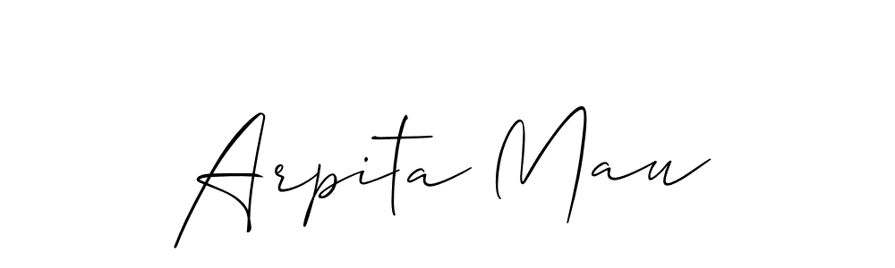 Design your own signature with our free online signature maker. With this signature software, you can create a handwritten (Allison_Script) signature for name Arpita Mau. Arpita Mau signature style 2 images and pictures png