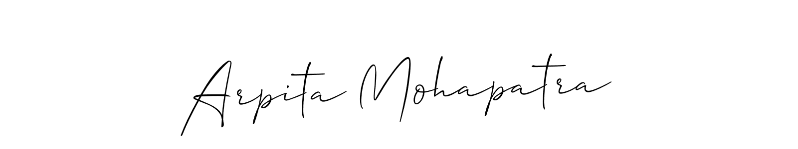 Also we have Arpita Mohapatra name is the best signature style. Create professional handwritten signature collection using Allison_Script autograph style. Arpita Mohapatra signature style 2 images and pictures png