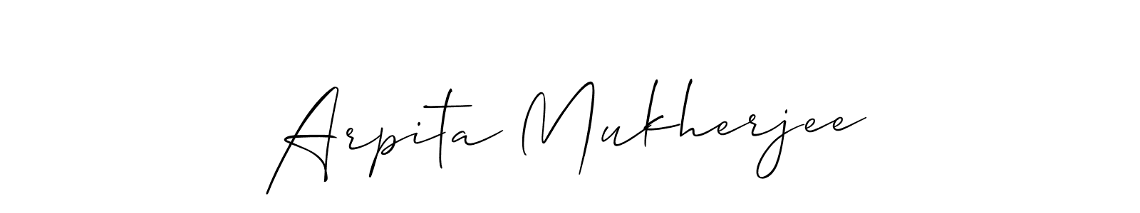 Use a signature maker to create a handwritten signature online. With this signature software, you can design (Allison_Script) your own signature for name Arpita Mukherjee. Arpita Mukherjee signature style 2 images and pictures png