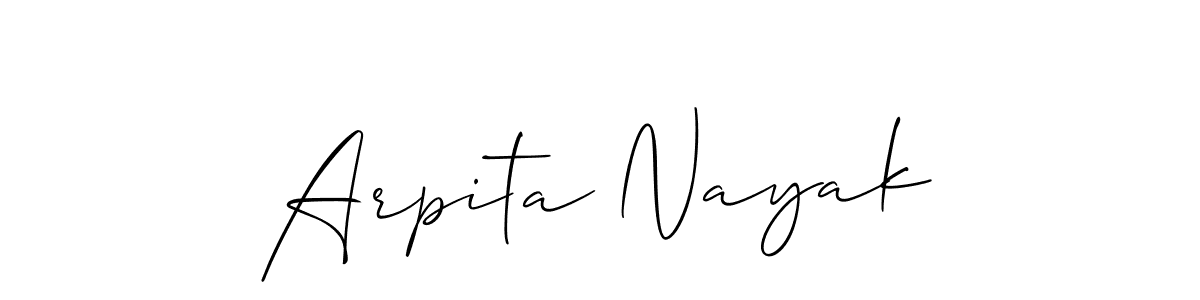 Arpita Nayak stylish signature style. Best Handwritten Sign (Allison_Script) for my name. Handwritten Signature Collection Ideas for my name Arpita Nayak. Arpita Nayak signature style 2 images and pictures png