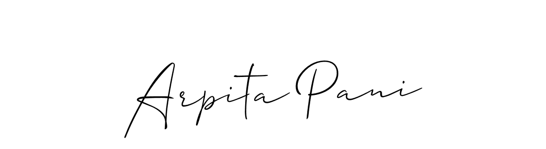 Also we have Arpita Pani name is the best signature style. Create professional handwritten signature collection using Allison_Script autograph style. Arpita Pani signature style 2 images and pictures png