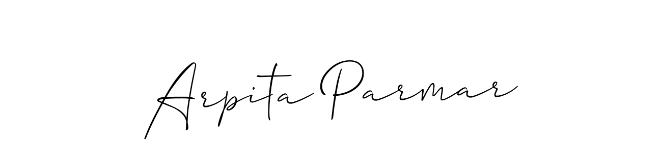 You should practise on your own different ways (Allison_Script) to write your name (Arpita Parmar) in signature. don't let someone else do it for you. Arpita Parmar signature style 2 images and pictures png