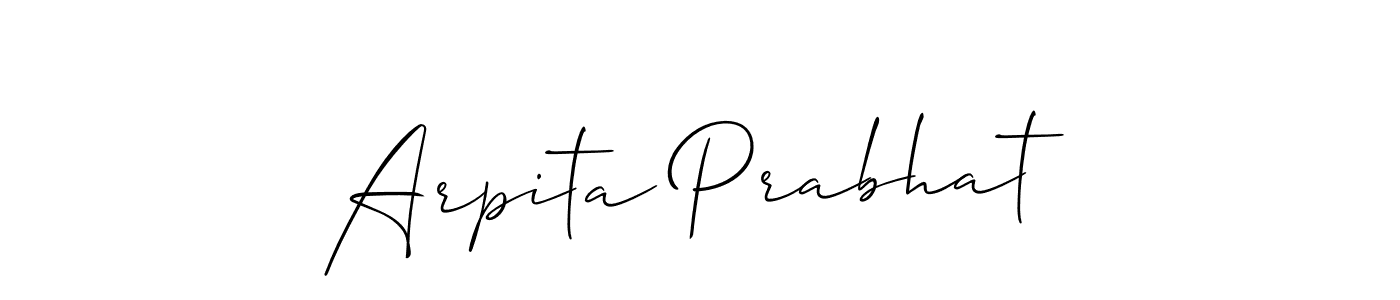 Design your own signature with our free online signature maker. With this signature software, you can create a handwritten (Allison_Script) signature for name Arpita Prabhat. Arpita Prabhat signature style 2 images and pictures png