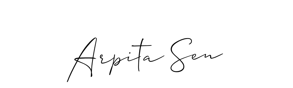 Best and Professional Signature Style for Arpita Sen. Allison_Script Best Signature Style Collection. Arpita Sen signature style 2 images and pictures png