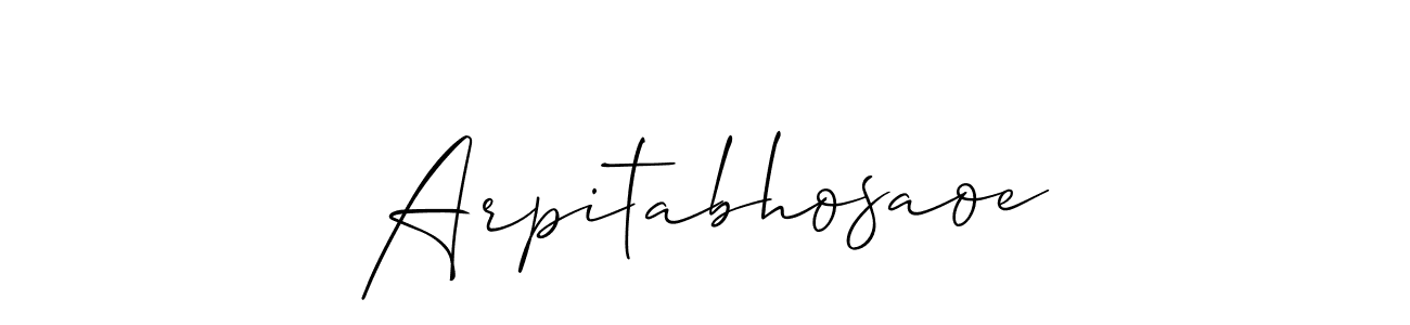 Make a beautiful signature design for name Arpitabhosaoe. With this signature (Allison_Script) style, you can create a handwritten signature for free. Arpitabhosaoe signature style 2 images and pictures png