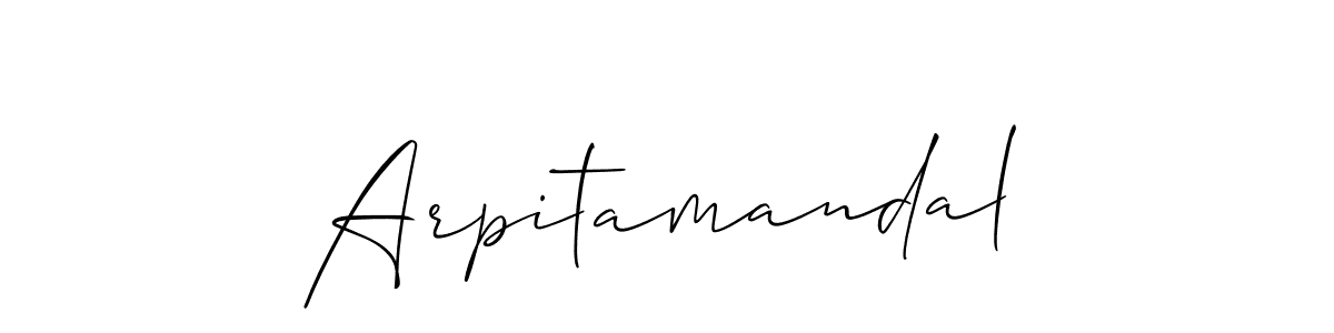 if you are searching for the best signature style for your name Arpitamandal. so please give up your signature search. here we have designed multiple signature styles  using Allison_Script. Arpitamandal signature style 2 images and pictures png