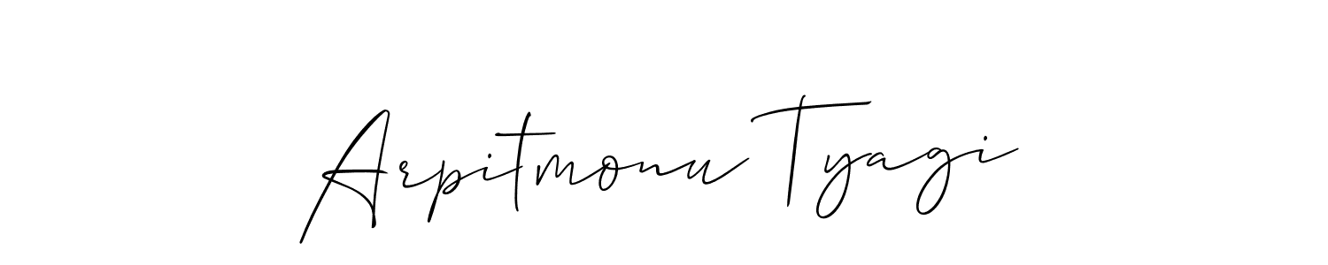 Also we have Arpitmonu Tyagi name is the best signature style. Create professional handwritten signature collection using Allison_Script autograph style. Arpitmonu Tyagi signature style 2 images and pictures png