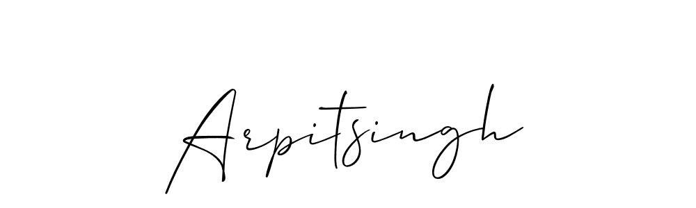 How to make Arpitsingh name signature. Use Allison_Script style for creating short signs online. This is the latest handwritten sign. Arpitsingh signature style 2 images and pictures png