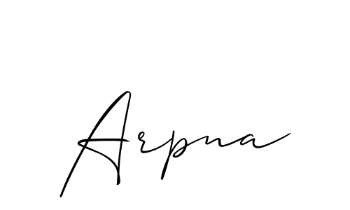 It looks lik you need a new signature style for name Arpna. Design unique handwritten (Allison_Script) signature with our free signature maker in just a few clicks. Arpna signature style 2 images and pictures png