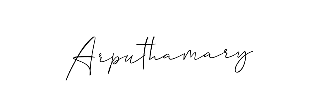 Create a beautiful signature design for name Arputhamary. With this signature (Allison_Script) fonts, you can make a handwritten signature for free. Arputhamary signature style 2 images and pictures png