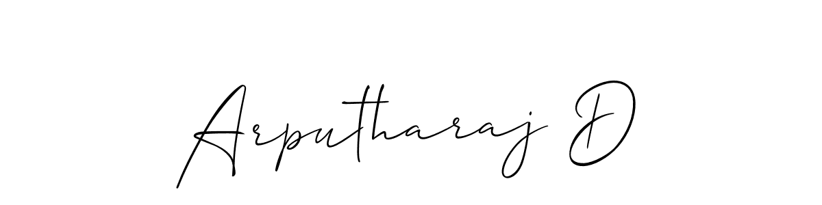 if you are searching for the best signature style for your name Arputharaj D. so please give up your signature search. here we have designed multiple signature styles  using Allison_Script. Arputharaj D signature style 2 images and pictures png