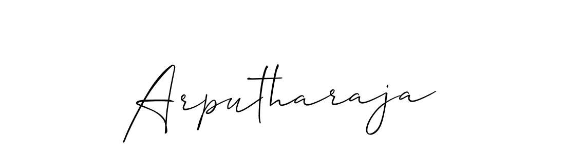 It looks lik you need a new signature style for name Arputharaja. Design unique handwritten (Allison_Script) signature with our free signature maker in just a few clicks. Arputharaja signature style 2 images and pictures png