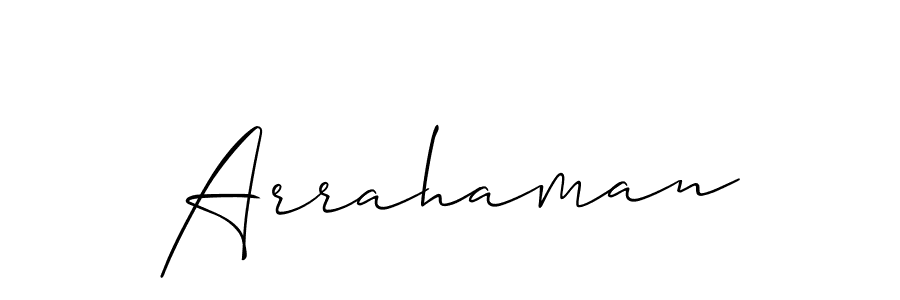 Also You can easily find your signature by using the search form. We will create Arrahaman name handwritten signature images for you free of cost using Allison_Script sign style. Arrahaman signature style 2 images and pictures png