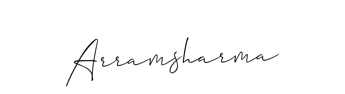 Also we have Arramsharma name is the best signature style. Create professional handwritten signature collection using Allison_Script autograph style. Arramsharma signature style 2 images and pictures png