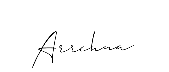 How to make Arrchna signature? Allison_Script is a professional autograph style. Create handwritten signature for Arrchna name. Arrchna signature style 2 images and pictures png