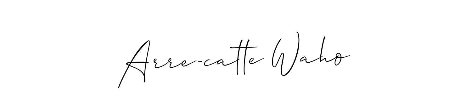 if you are searching for the best signature style for your name Arre-catte Waho. so please give up your signature search. here we have designed multiple signature styles  using Allison_Script. Arre-catte Waho signature style 2 images and pictures png