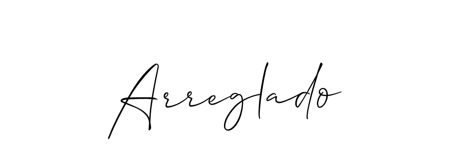 Once you've used our free online signature maker to create your best signature Allison_Script style, it's time to enjoy all of the benefits that Arreglado name signing documents. Arreglado signature style 2 images and pictures png
