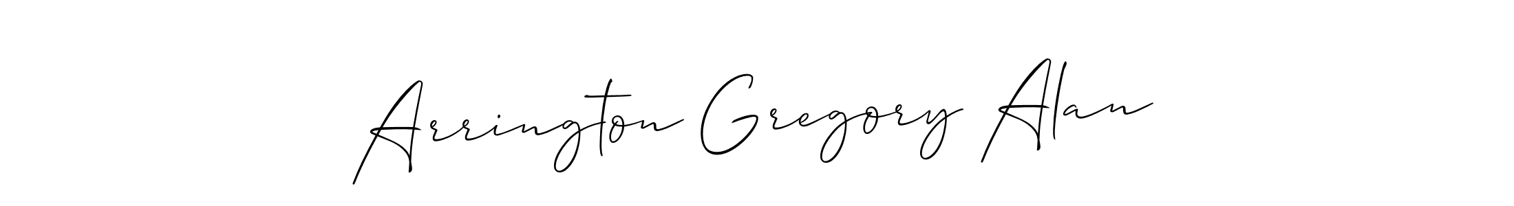 Allison_Script is a professional signature style that is perfect for those who want to add a touch of class to their signature. It is also a great choice for those who want to make their signature more unique. Get Arrington Gregory Alan name to fancy signature for free. Arrington Gregory Alan signature style 2 images and pictures png