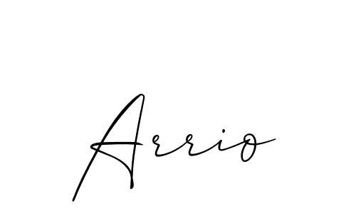 The best way (Allison_Script) to make a short signature is to pick only two or three words in your name. The name Arrio include a total of six letters. For converting this name. Arrio signature style 2 images and pictures png