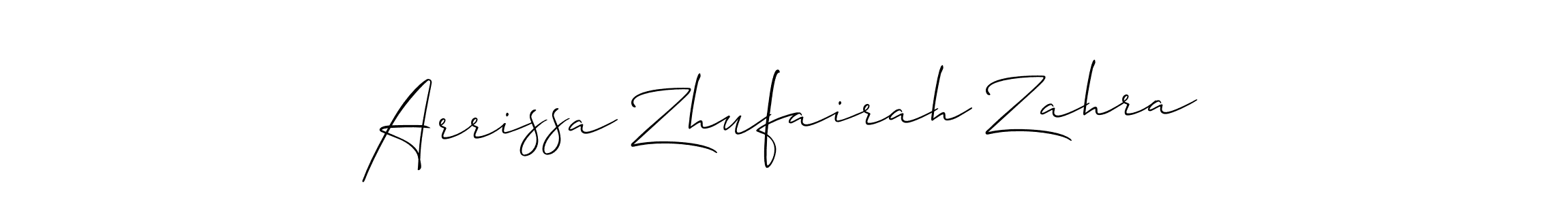 Best and Professional Signature Style for Arrissa Zhufairah Zahra. Allison_Script Best Signature Style Collection. Arrissa Zhufairah Zahra signature style 2 images and pictures png